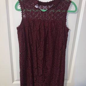 Fun maroon lace dress